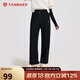 坦博爾褲子女款防曬涼感速干闊腿褲垂感休閑褲TB4251002 黑色 170 