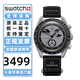 斯沃琪（Swatch）歐米.茄OM.EGA聯(lián)名款行星系列指針男女瑞士石英手表情人節(jié)禮物 灰盤(pán)SO33M700新地球