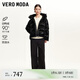 VEROMODA羽絨服女2024秋冬新款連帽立領幻彩面料羽絨服時尚保暖透氣 黑色 165/84A/M