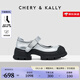 CHERY KALLY輕奢厚底瑪麗珍鞋女2025新款粗跟小皮鞋時(shí)尚真皮潮流女鞋 CHERY&KALLY 銀色 37