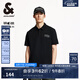 杰克·瓊斯（JACK&JONES）男裝25年速干POLO衫男士翻領(lǐng)短袖T恤夏季潮流寬松休閑戶外半袖 E40黑色 常規(guī) L