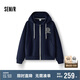森馬（Semir）[商場(chǎng)同款]外套女連帽刺繡學(xué)院風(fēng)2025春寬松質(zhì)感夾克101125108002