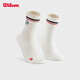 威爾勝（Wilson）中性高腰襪高彈足弓支撐緩震抗菌網(wǎng)球運動(dòng)訓練健身襪子 豆腐灰-WU00127531GYC M（24-26CM）