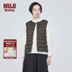 無印良品（MUJI）女式 輕量羽絨便攜式背心女款馬甲馬夾秋冬保暖外搭羽絨內膽 深棕色 S (155/80A)