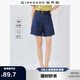 佐丹奴牛仔短褲女夏季純棉壓褶口袋女生中腰薄款褲子13405236