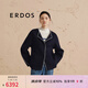 ERDOS 寬松廓形外套簡約優(yōu)雅時尚羊絨雙面毛呢女毛呢短外套 水墨藍(lán) 165/84A/M