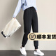 幻黛 加絨加厚仿羊羔絨休閑褲女秋冬新品松緊腰棉褲學(xué)生束腳保暖褲 黑色（DR-210羊羔絨） L