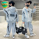WVD國際品牌男童春裝2025新款潮衛(wèi)衣運動套裝中大童炸街網(wǎng)紅款 霹靂套裝 灰色 140 cm 建議身高1.25-1.35米