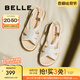 百麗（Belle）舒適休閑媽媽涼鞋女商場(chǎng)同款水鉆涼鞋A9U1DBL4 米白 39 (245mm)