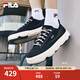 斐樂（FILA）官方男鞋ROCK巖石鞋帆布鞋新款時尚休閑鞋 黑-BK 42