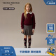 Teenie Weenie Kids小熊童裝24秋男女童經(jīng)典百搭休閑圓領(lǐng)羊毛毛衣 酒紅色 150cm