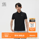 KOLON SPORT/可隆戶(hù)外POLO衫 男子接觸涼感防曬UPF50+冷黑功能短袖上衣 LHPT5AN007-BK 黑色 XL180/100A