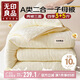無印良品子母被二合一大豆被子學(xué)生宿舍秋冬被芯(3+5)8斤150x200cm拉鏈款