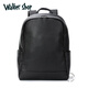 Walker Shop【2025年新款】雙肩包時(shí)尚頭層牛皮商務(wù)電腦包大容量旅行背包 黑色 (29*13*40CM)