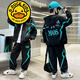 G.DUCKKIDS品牌童裝男童冬裝加絨套裝中大童冬款衛(wèi)衣三件套新款兒童加厚馬甲 閃電帽衫 藍(lán)色三件套春秋款 常規(guī) 外套+T恤+褲子 150