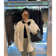 MSBEAST野獸小姐 進口美利奴皮毛一體外套女羊羔毛皮草大衣丨飄雪寧冬 白色 M