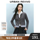 UR2025春季新款女裝拼接假兩件新年戰袍針織開(kāi)衫UYU950032 中灰花灰 S