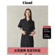 ELAND【100%棉】衣戀連衣裙女甜美H型微落肩中長(zhǎng)款裙子25夏季新款 深牛仔色(57)D/Indigo L /170