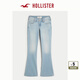 HOLLISTER25秋季新款Y2K辣妹修身低腰微喇牛仔褲女裝KI355-5550 淺色 23 160/58A 000標準版