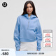 lululemon丨Scuba 女士超寬松款半拉鏈連帽衫 LW3HTOS 天空藍 XS /S
