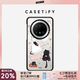 CASETIFY 小黑貓貼紙 可愛(ài)卡通 適用于Huawei Mate 70/60/Pro 華為手機(jī)保護(hù)殼 透明黑框 Huawei Mate 70 Pro
