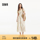 森馬（Semir）連衣裙女重工碎花田園風度假2025夏荷葉邊收腰吊帶裙109325114008