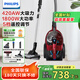 飛利浦（PHILIPS）臥式吸塵器家用 小型手持吸塵器大吸力大功率 有線吸塵器 強(qiáng)力除螨吸貓毛吸塵機(jī)FC9735 FC9735/81（旗艦款）