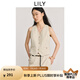 LILY2025春新款經(jīng)典老錢風(fēng)修身無袖坎肩V領(lǐng)高級(jí)感西裝馬甲背心女 322灰綠 S