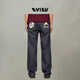 EVISU福神 男士標準版型商標印花簡(jiǎn)約舒適休閑直筒原牛牛仔褲 牛仔藍 32
