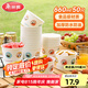 美麗雅一次性碗食品級(jí)加厚紙碗660ml*50只圓形飯盒外賣打包盒野餐盒湯碗
