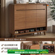 CATHYLOUTTE德國(guó)品牌實(shí)木框架家用鞋柜換鞋凳入戶(hù)大容量一體組合玄關(guān)靠墻鞋架 胡桃色1.21米三門(mén)三抽