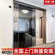 極窄廚房推拉門陽(yáng)臺(tái)客廳三聯(lián)動(dòng)平移門吊軌鋁合金無(wú)地軌玻璃門定制 07加厚地軌兩扇（壁厚7mm)/㎡