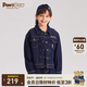 PawinPaw卡通小熊童裝春夏男童學(xué)院風(fēng)帥氣字母牛仔外套 深牛仔色/57 160 cm
