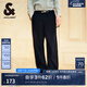 杰克·瓊斯（JACK&JONES）男裝春夏新款純棉直筒休閑褲男潮流彎刀褲男士香蕉褲顯腿長褲子 E40黑色 版型偏大，卡碼拍小 M （175)