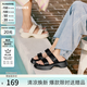 TOOMANYSHOES  【明星同款】 double kill 25新款夏季涼拖厚底人字拖外穿女鞋 黑色（人字拖） 36