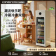 凱得大容量雙溫潮流冰吧家用辦公室冰吧飲料冰箱冷凍冷藏可制冰一級能效風(fēng)冷無霜水果飲料茶酒冷藏柜 【冷凍+冷藏】奶茶色I(xiàn)BD-192 Pro