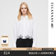 歌力思（ELLASSAY）2025早春新款棉蕾絲拼接鏤空優(yōu)雅法式慵懶襯衫女EWB361C00600 純凈白 S