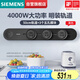 西門(mén)子（SIEMENS）旗艦款軌道插座 明裝可移動(dòng)軌道套裝 黑色50cm+3五孔模塊
