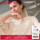 愛慕（Aimer）七夕禮物送女友海藻睡眠衣玻尿酸親膚排汗干爽抗菌防螨女睡衣套裝 七分袖長褲套裝-淺杏色 AM469641 M (165)