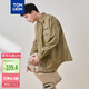 唐獅（TonLion）2023長(zhǎng)袖工裝襯衫男休閑寬松襯衣 黃卡其 L 