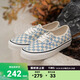 VANS范斯官方 Authentic 44 DX奶藍(lán)棋盤格安納海姆男女帆布鞋低幫 藍(lán)白棋盤格 35