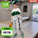 木木屋男童夏季套裝2025新款兒童休閑套裝男大童時尚運動服裝小學生衣服 男童薄款短袖套裝-墨綠色 160 適合150-160cm年齡12-13歲