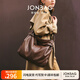 簡(jiǎn)·佰格（JONBAG）捏褶百搭托特包HOBO包植鞣大容量單肩斜挎包包女款2025年輕奢女包 榛果棕 大包