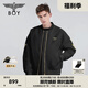 BOY LONDON【倫敦塔橋】短款棉服情侶冬仿?tīng)C金潮流棉衣外套N29008 黑色 L
