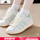 阿迪達斯 （adidas）女鞋2025夏季新款面包鞋透氣運動鞋緩震耐磨輕便時尚潮流休閑板鞋 薄荷綠/時尚面包鞋/皮面 36.5 /225mm