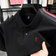 POLO SPORT美國拉夫勞倫奧萊品牌折扣保羅短袖T恤男棉夏季新款刺繡馬標polo 黑色[100％純棉] L-170[適合120-140斤] 均碼
