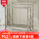 賓太晾衣架落地折疊陽(yáng)臺(tái)雙桿鋁合金掛衣架升降涼衣架伸縮晾衣桿曬被架 香檳灰-豪華三桿高度可調(diào)+萬(wàn)向輪
