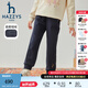 哈吉斯（HAZZYS）品牌童裝女童長褲冬季新款舒適彈力加絨保暖時尚休閑針織長褲 藏藍 145