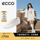 愛步（ECCO）板鞋女 時(shí)尚潮流百搭簡約輕盈系帶牛皮休閑鞋 柔酷220263 白色22026301007 38