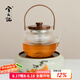 兮元記柿子貓煮茶壺電陶爐套裝圍爐煮茶器耐高溫溫茶泡茶壺燒水壺大容量 柿子貓電陶爐+透明豎紋提梁壺